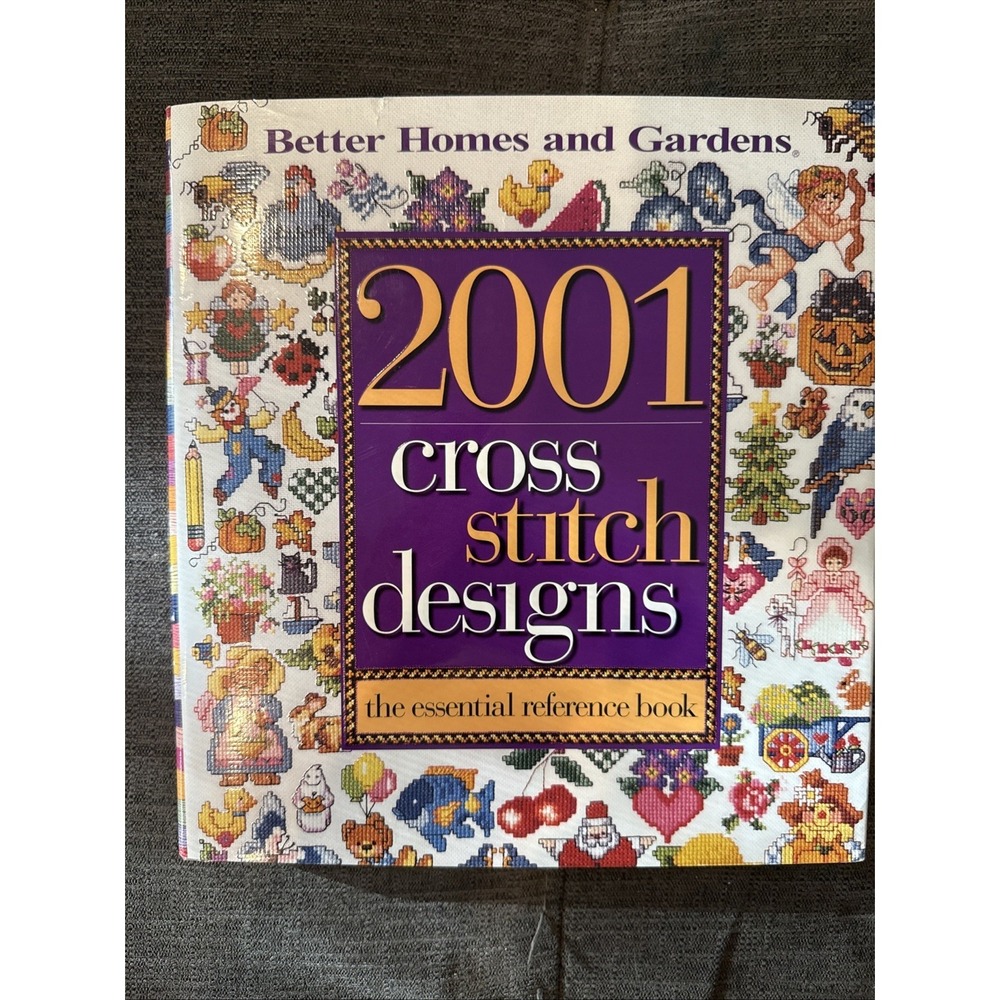 Better Homes Gardens 2001 Cross Stitch Designs Book Hardcover Patterns